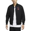 Nike Sport Essentials Lässige Minimalistische Jacke mit Reißverschluss und langen Ärmeln für Herren Jacken Schwarz Glutrot FJ7449-010