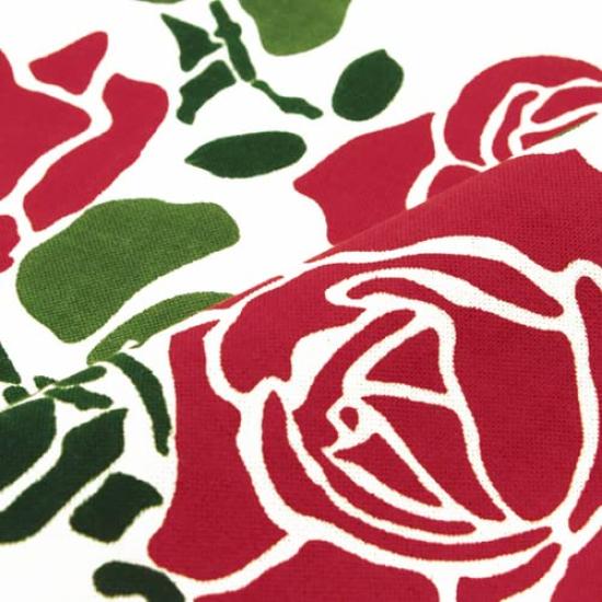 Dyeing Anbo Hand Towel In the Authentic Dyed Cotton Made In 35cm X 100cm "Roses Garden, Red" 100% Tokuoka, Japan,