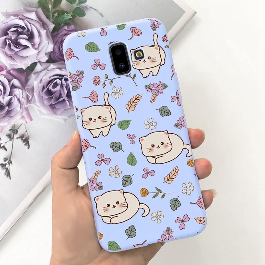 Handyhülle für Samsung Galaxy J6 Plus 2018 Niedliches Tier Cartoon Süßigkeitenfarbe Weiches Silikon TPU Hülle für Samsung J6 J 6 J6Plus