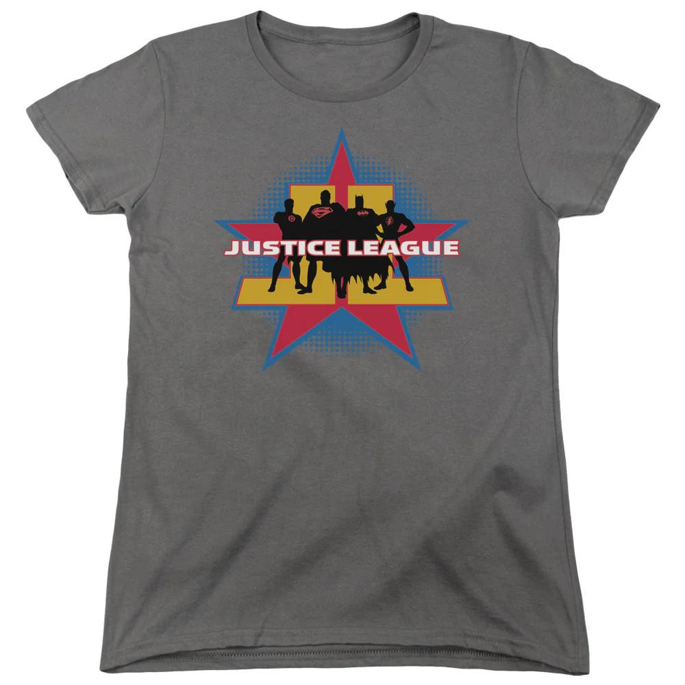 

Justice League Stand Tall Womens T Shirt Charcoal L