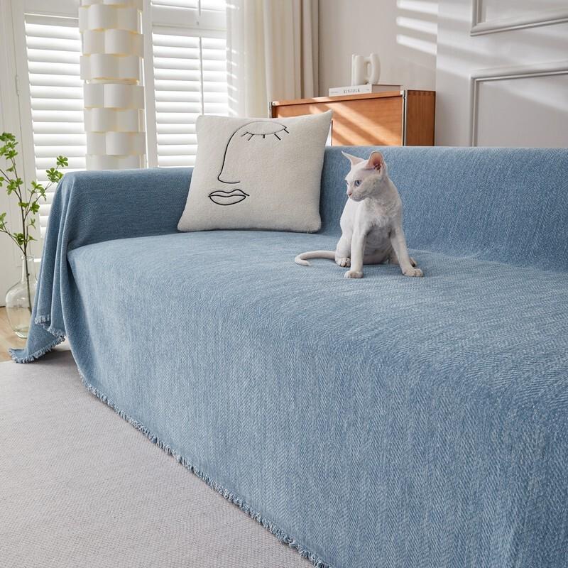 Modern Chenille Sofa Towel Cover Simplicity Thickened Anti Slip Sofa Cover Cloth