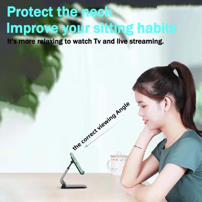 Foldable ABS Desktop Mobile Phone Stand For iPad iPhone Smartphone Support Tablet Desk Cell Phone Portable Holder Bracket