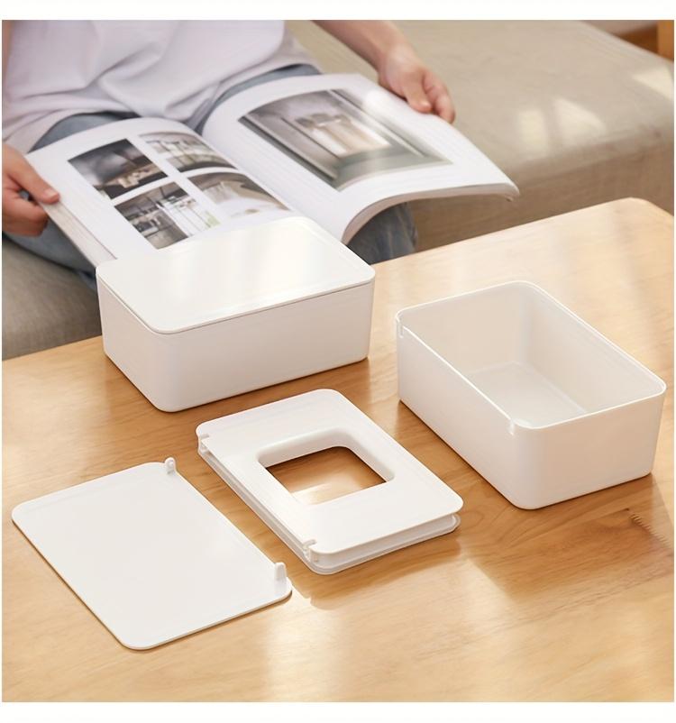 1pc Wet Wipes Storage Box Sealed Wet Tissue Box with Lid Living Room Desktop Wet Wipes Container Plastic Sealed Tissue Box