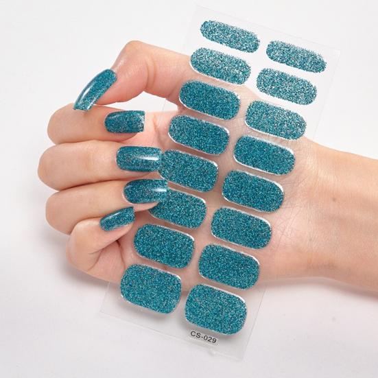 1 Set Gel Nail Strips Full Wrap Stickers Self Adhesive Art Decals Easy Removal Nail Stickers for Strengthening Nails