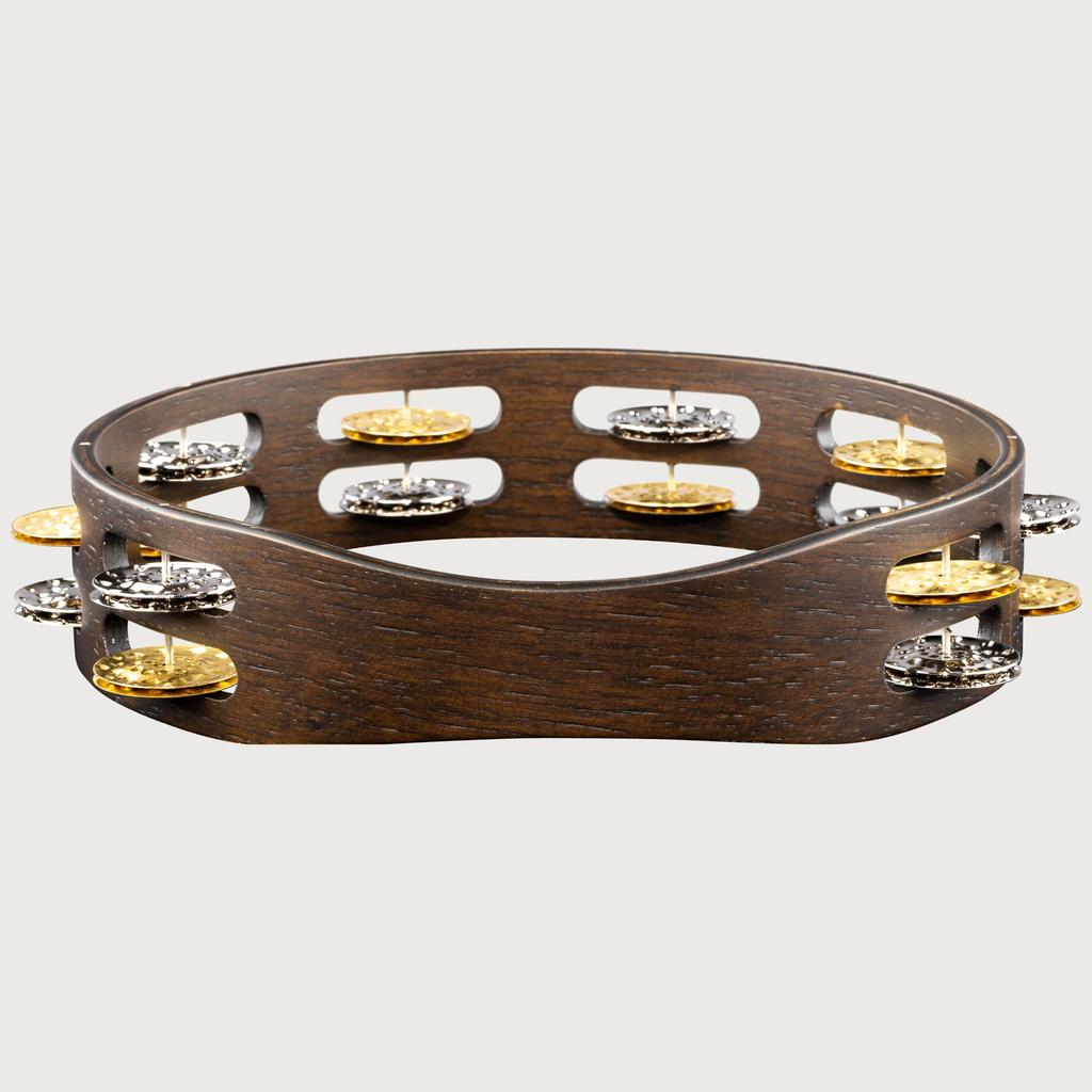 MEINL Percussion Vintage Wood Tambourine Jingles Dual-Alloy TA2VM-WB []
