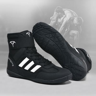 New Taekwondo Sanda Training High-top Boxing Training Shoes Fighting Wrestling Shoes Cushioning Weight Lifting Shoes
