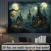 2D Halloween Themed Party Banner Background, Dark Haunted House Theme, Multifunctional Wall Decoration