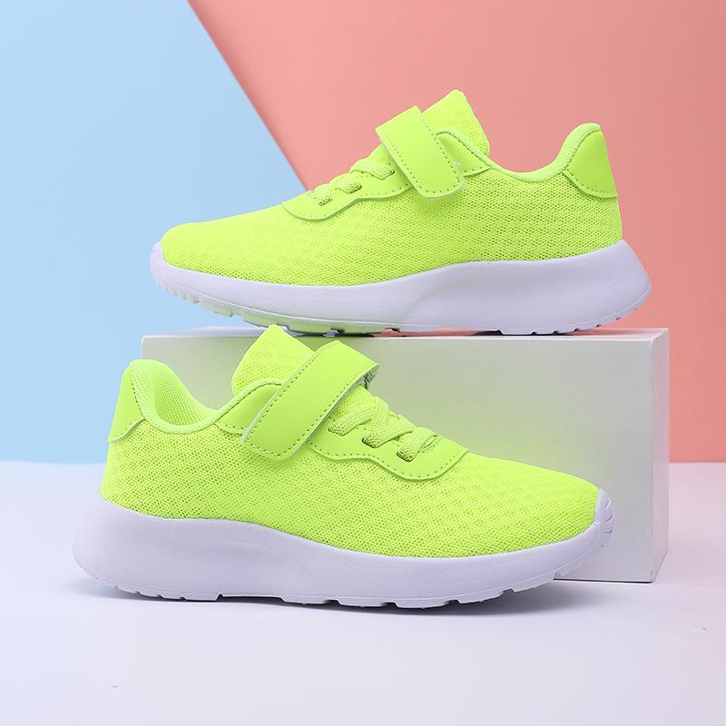 Fashion Boys and Girls Sneakers Ultra Soft Children's Casual Shoes Solid Color Mesh Breathable Non Slip Running Shoes Low Price