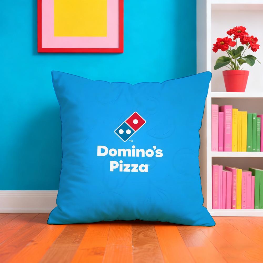 Ddominos Pizza Food Brand Pillow Case Pillow Case Plush Fabric Soft Double Sided Print Home Sofa High Quality Cushion