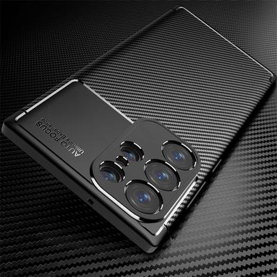 Für Samsung Galaxy S24 Ultra 5G Fall Carbon Fiber Anti-Knock Rüstung Abdeckung Sumsung S 24 Plus S24Ultra weiche Gummi Stoßfest Coque