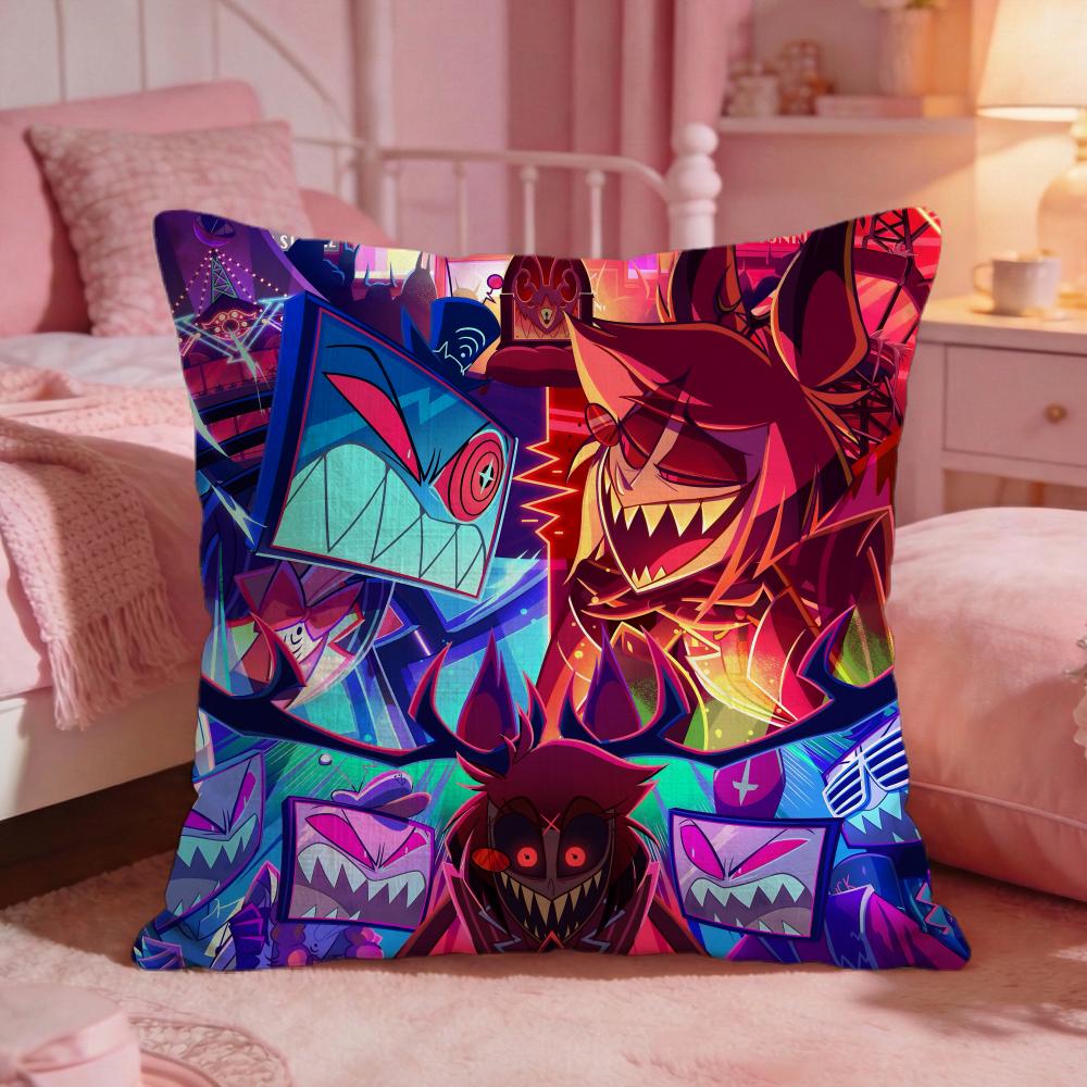 Hazbin HHotels Game Hot Cushion Cover Premium Comfort Reversible Pillow Cove Two In One Design For Any Room Car Interior