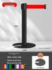 Retractable Queue Barrier Post with Belt