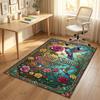 Hummingbirds Floral Theme Soft Crystal Velvet Rug Custom Name & Text Print Non Slip Floor Rug for Bedroom Living Room