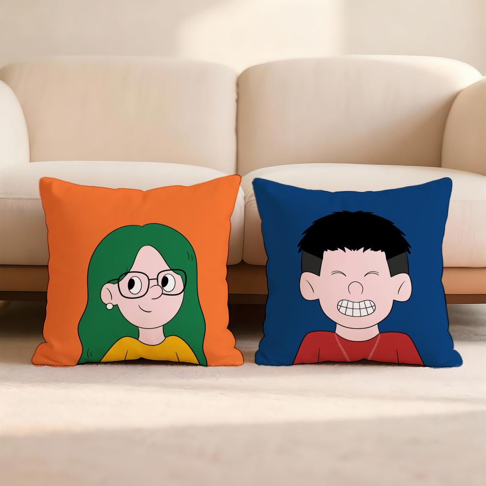 P-Pop ManS Cushion Cover Premium Comfort Reversible Pillow Cove -Two in One Design for Any Room & Car Interior
