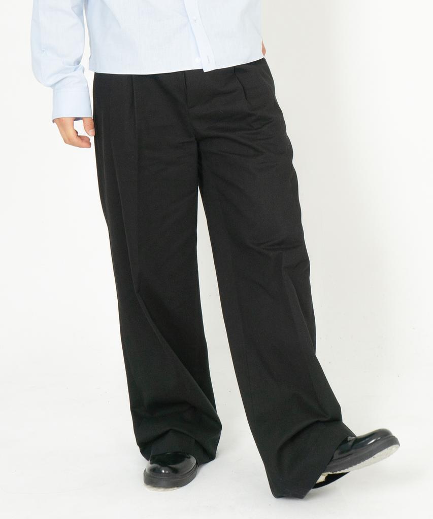 ODD DOT Pintuck Wide Pants_Black