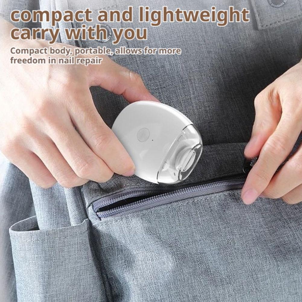 2 IN 1 Electric Nail Clipper Cutter With LED Light Automatic Nail Grinder Trimmer For Baby Adult Mini Manicure Tools Nail Care