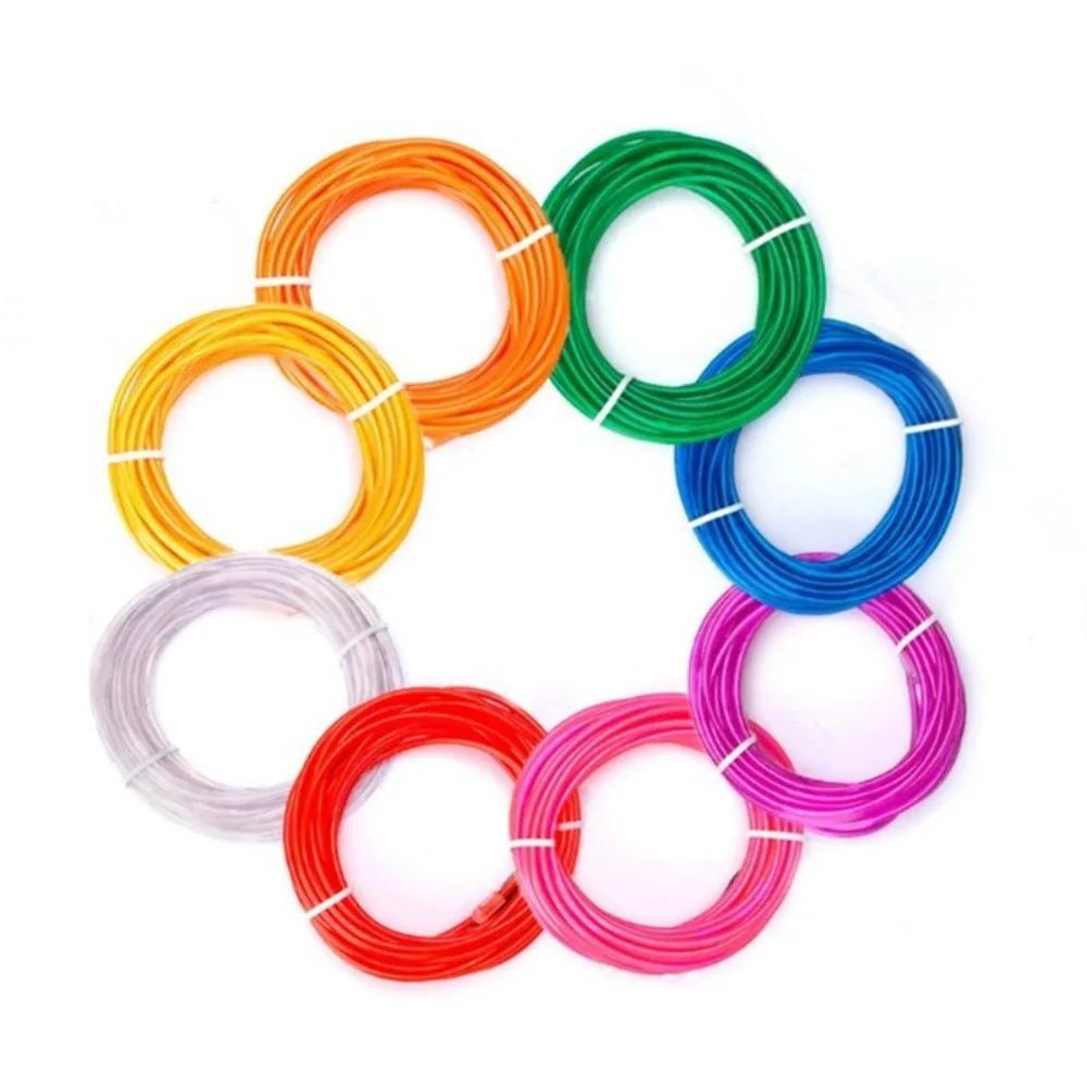 Colorful 2M LED Neon Glow Flexible Waterproof EL Wire Light String Croppable Ambient Light Outdoor Indoor Decor