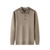 2025 Men's Autumn/Winter Knit Lapel T-shirt - Dad Style