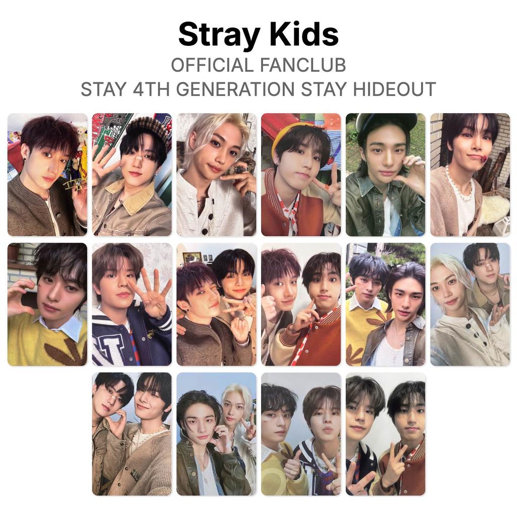 Stray Kids RESMİ FANCLUB STAY 4. NESİL STAY HIDEOUT Resmi Fotoğraf Kartı
