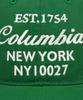 COLUMBIA UNIVERSITY Oversize Logo Cotton Ball Cap Green