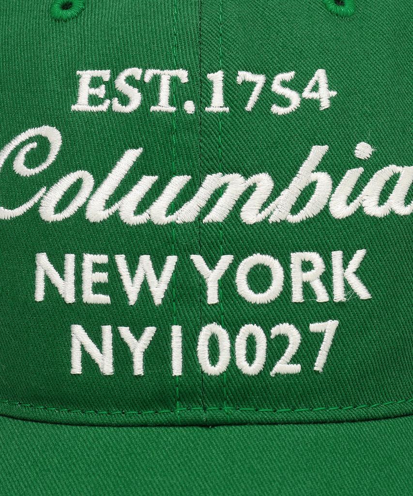COLUMBIA UNIVERSITY Oversize Logo Cotton Ball Cap Green