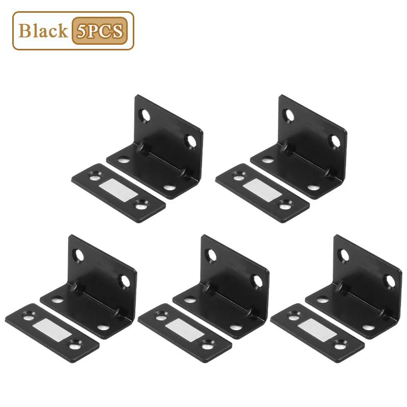 1-20PCS L Shape No Drill Magnetic Sliding Door Catch Strong Invisible Cabinet Magnet for Wardrobe Closet Pull Push Lock