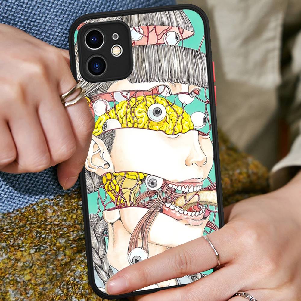 

Shintaro Kago Horror For IPhone Air 16 15 14 Plus 13 12 11 Pro Max Matte Cover Jelly Shockproof Phone Case iphone 15pro max