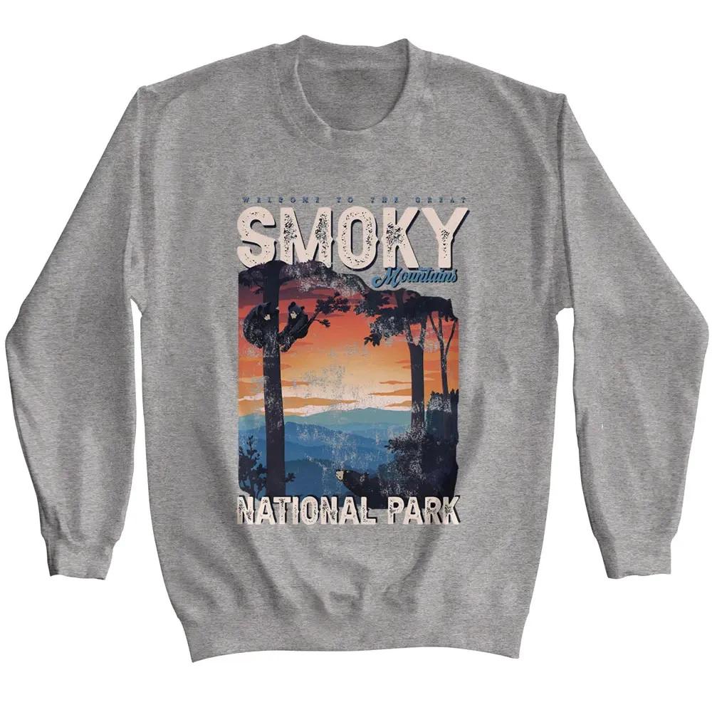 Great Smoky Mountains Bear Sunset Sweater L