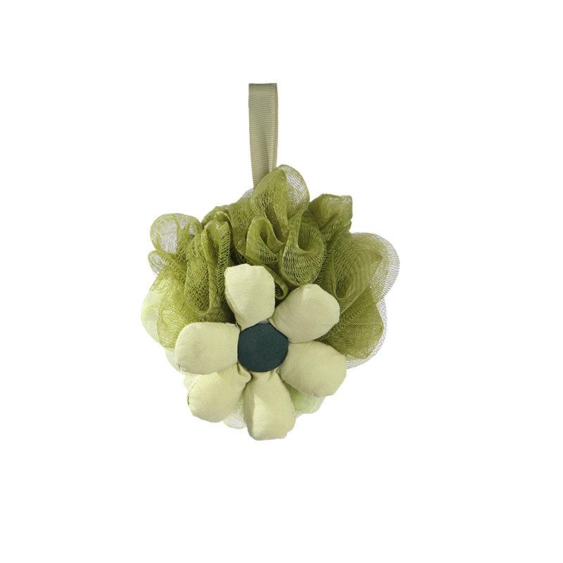 Bath Flower Shower Loofah Reusable Body Scrubber Exfoliating Mesh Bath Accessories For Kids Adults Lanyard Included Soft PE