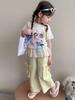 2026 Stylish Girls' Summer Set: Baby T-shirt & Cargo Pants Two-Piece Outfit