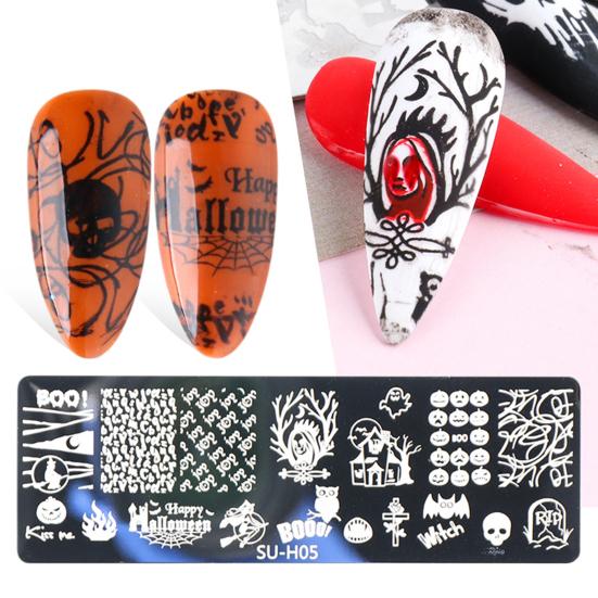 1 Set Nail Art Template Creative Pattern Eco-friendly Smooth Edge Multipurpose Easy To Apply Decorative Plastic