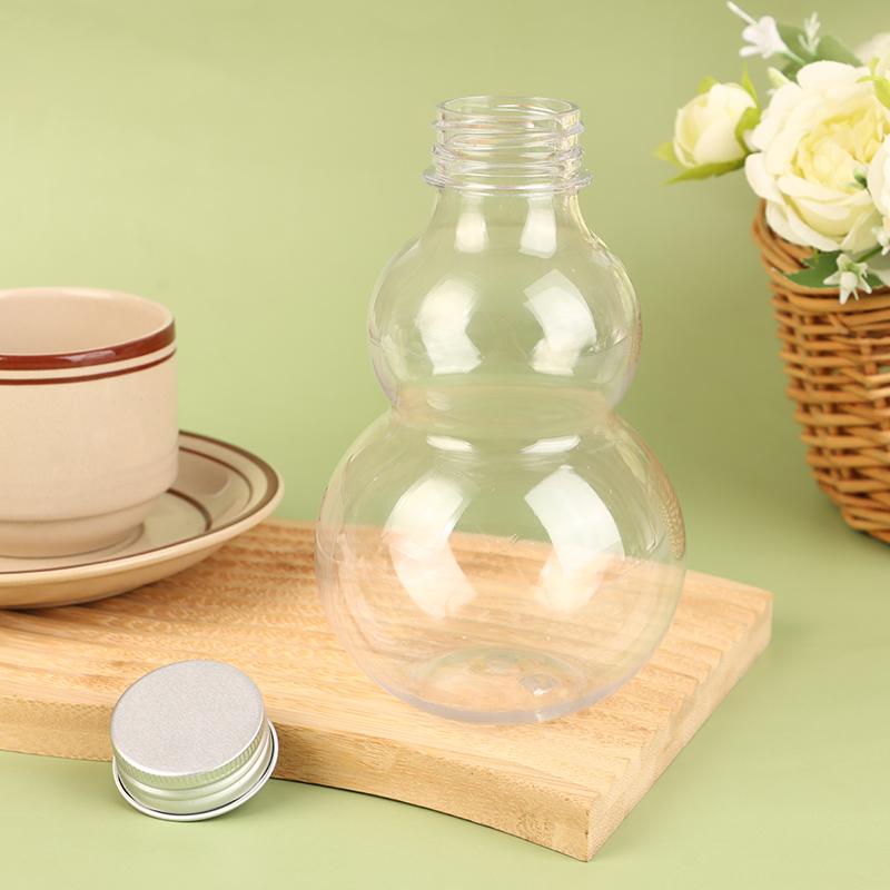 Disposable 500ML Gourd Water Bottles For Milk Tea Coffee Juice Portable Drinking Cup Home Clear Juicing Beverage Drink Bottle