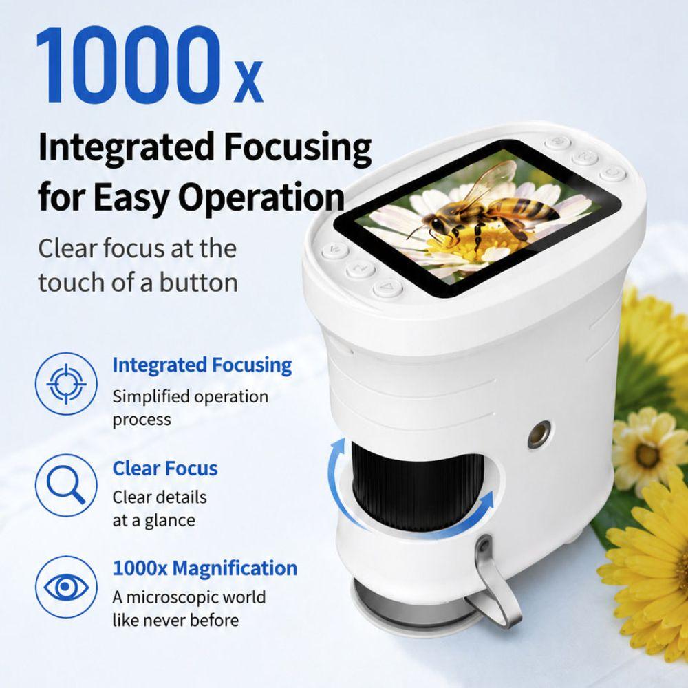 1000X Kids Camera Precise Manual Focusing Portable Science Toy Outdoor Portable Observation