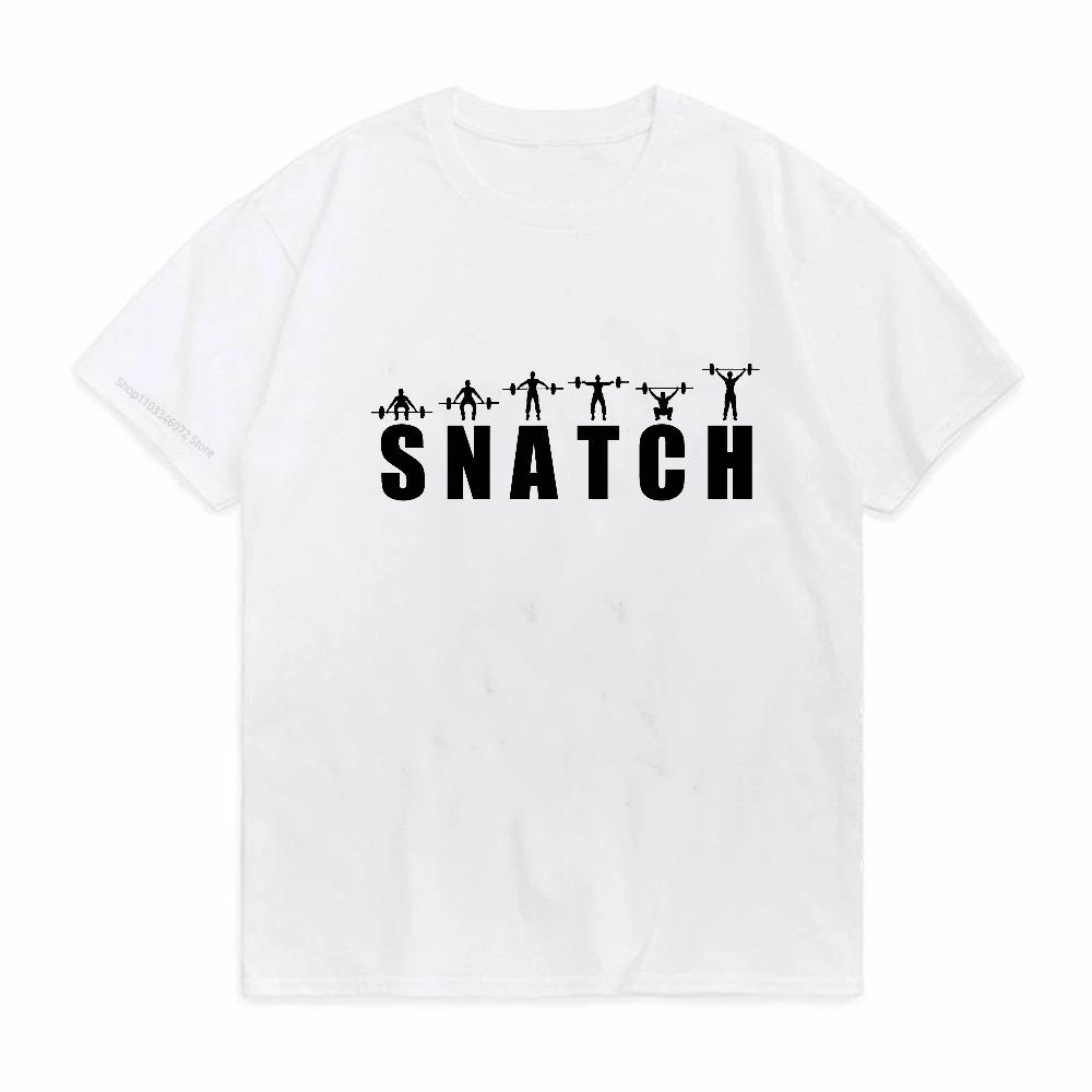 Snatch Essential Anime Clothes Design Bodybuilding Pumping Gym T Shirt Muscle Training Crossfit Unisex TShirt Crew Neck Tops Tee