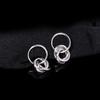 Unique Twisted Multilayer Circle Hang Earrings for Women Hiphop Smooth Irregular Geometry Metal Knot Drop Earring Party Jewelry