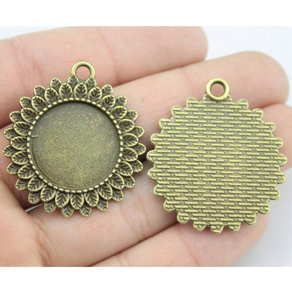 Hodí se pro kulatý 20mm skleněný kabošon Základní lůžko Podložka Bezel Doplňky Díly Chlapecké šperky Cool Dárky Pro