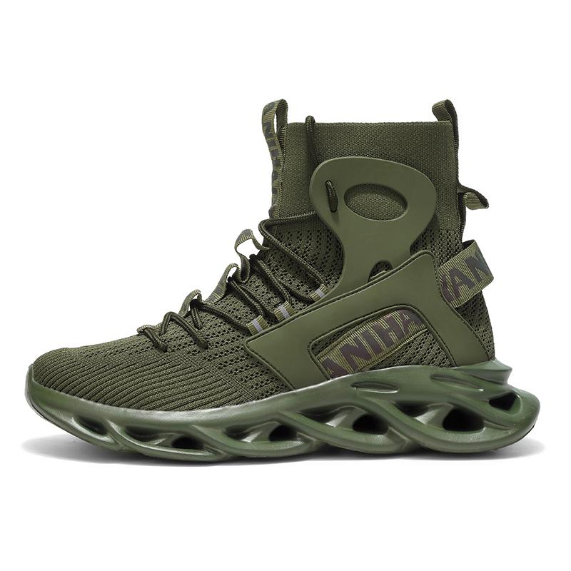 TUINANLE Tides Men Breathable High Top Tenis Sneakers Sport Running Casual Lace Up Walking Sneakers