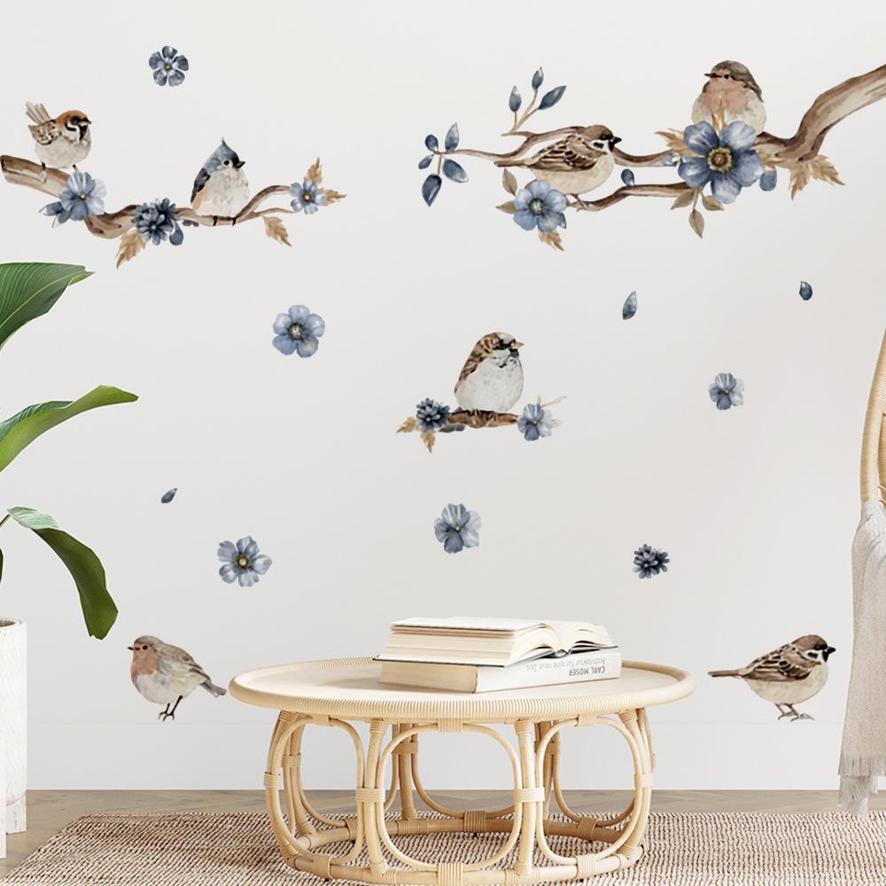 Waterproof Self-Adhesive Bird Pattern Wall Decals - Removable Stickers