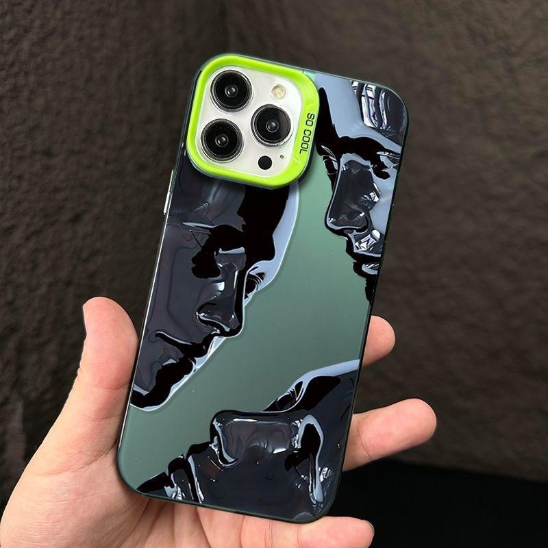 Art Statue Metal Button iPhone 15 Mobile Phone Case iPhone16promax/13/12 Matte 14 Creative 78
