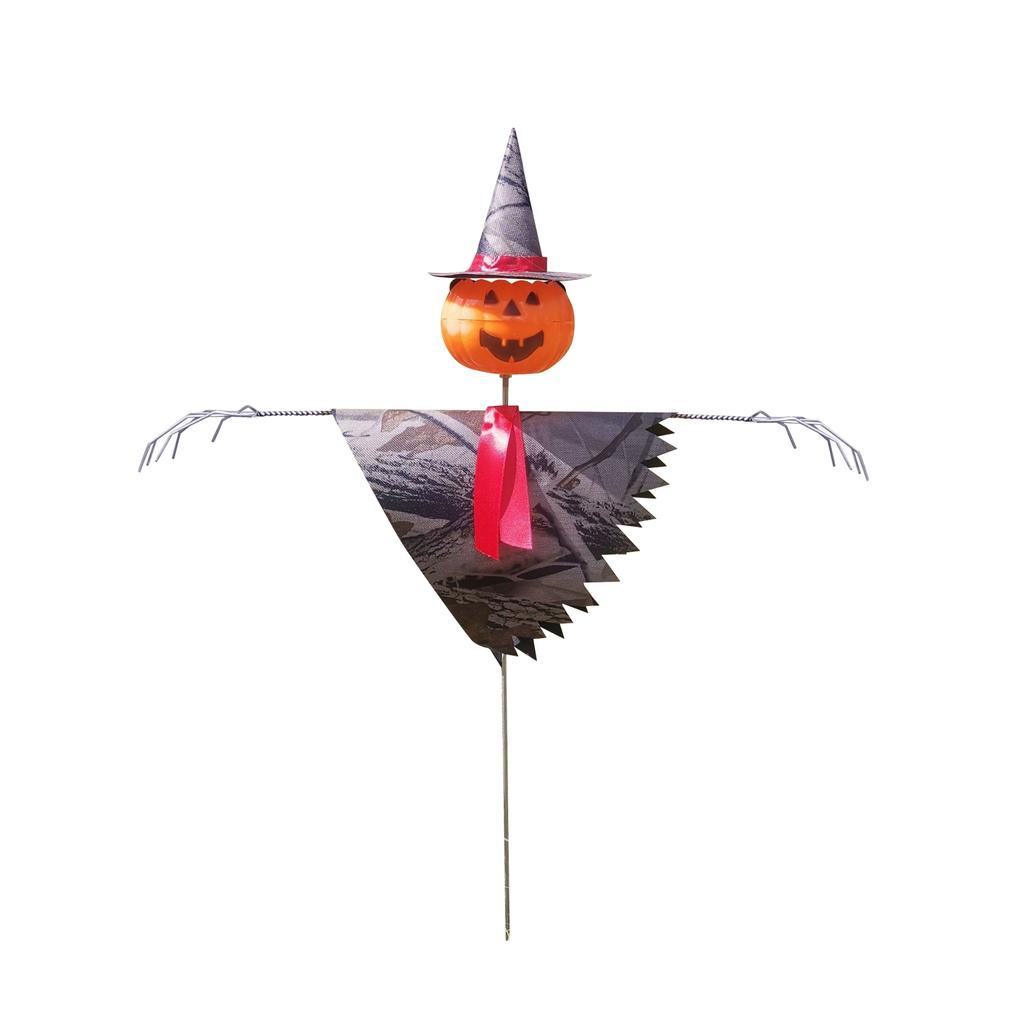 Halloween Pumpkin Head Scarecrow Ground Pile Layout Props Ornaments Decoration
