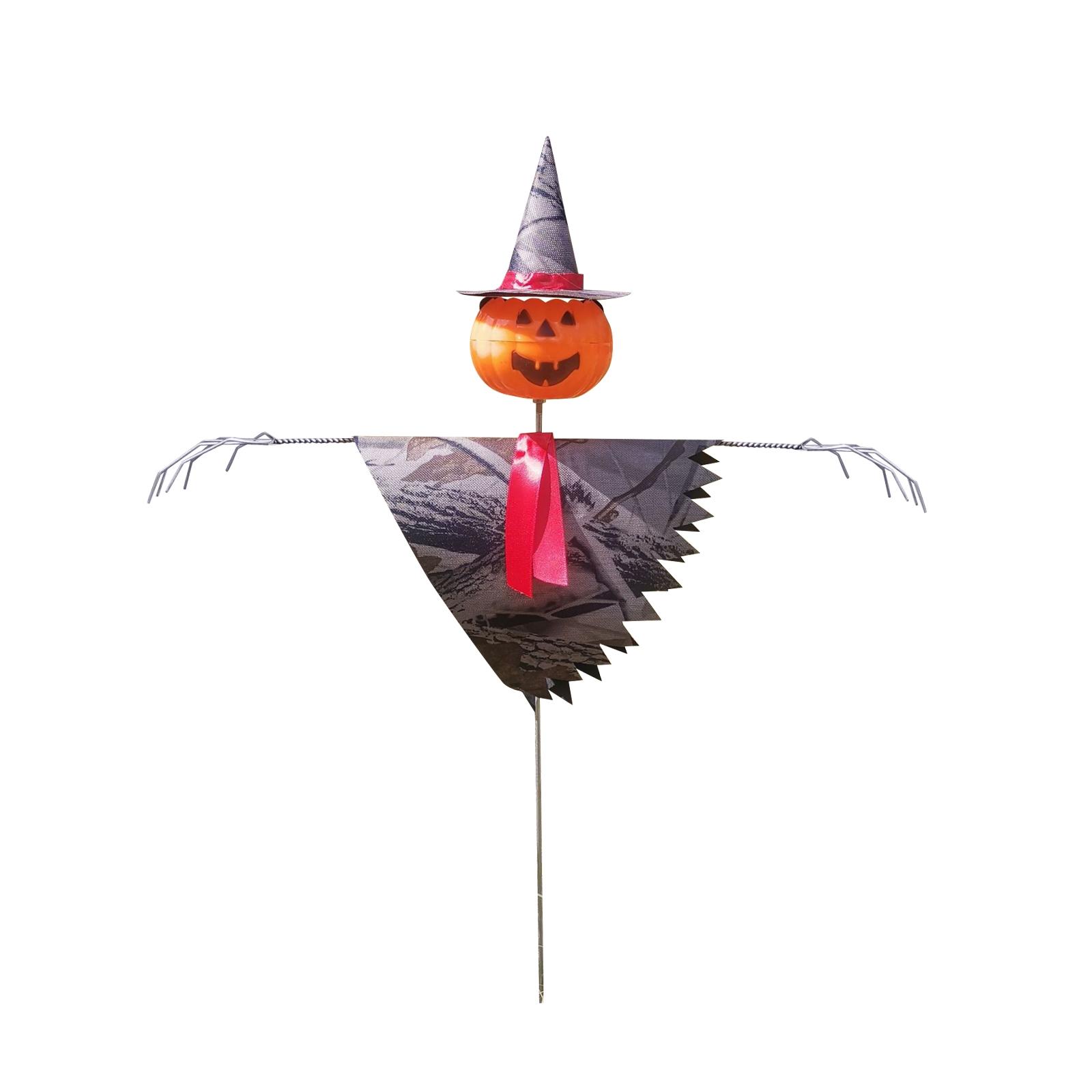 

Halloween Pumpkin Head Scarecrow Ground Pile Layout Props Ornaments Decoration оранжевый