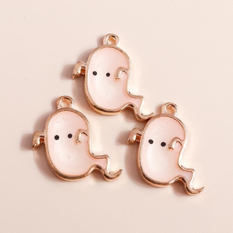 10pcs Mix Cute Enamel Halloween Charms Pumpkin Ghost Bat Charms Pendants for Jewelry Making DIY Earrings Necklace Accessories