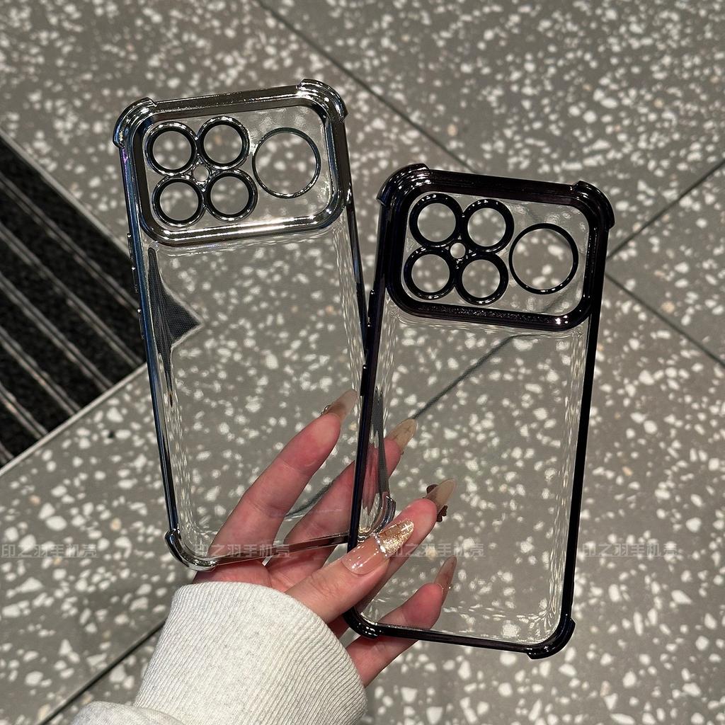 Comes with lens film, airbag anti-drop case, suitable for Redmi K11promax mobile phone case, new electroplated transparent k11 four