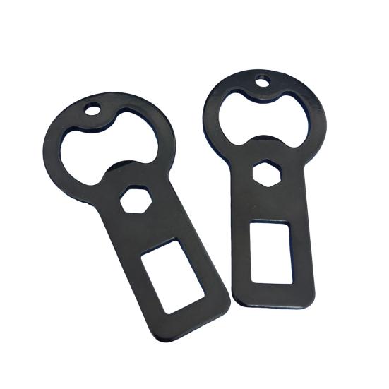 2 Pcs Metal Bottle Opener Beer Soda Bottle Opener with Rope Portable Multifunctional Keychain Bottle Opener Gift for Outdoor Enthusiasts