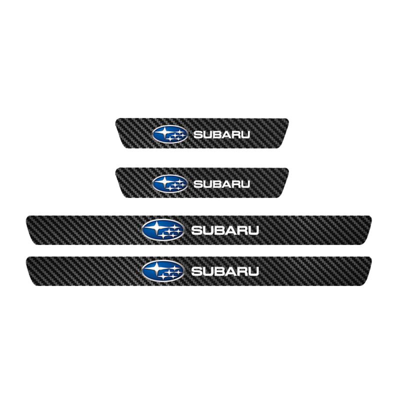 Automotive Threshold Bar with Door Handle Bowl Scratch Protective Sticker For Subaru Impreza Forester Tribeca WRX Outback lki1