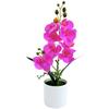 Artificial Orchid In Clean-Line Round Pot for Residential Commercial Indoor Decor For Home Office Cafe Setting