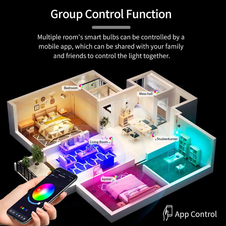 TUYA Bluetooth Smart LED Glühbirne E27 18W Dimmen Glühbirne Timer Sprachsteuerung Led Lampe Unterstützung Alexa Google Home Alice