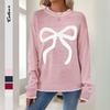 Europe, America 2026 Autumn and Winter Explosion Fresh and Sweet Versatile Loose Long-sleeved Crew Neck Dating Sweater