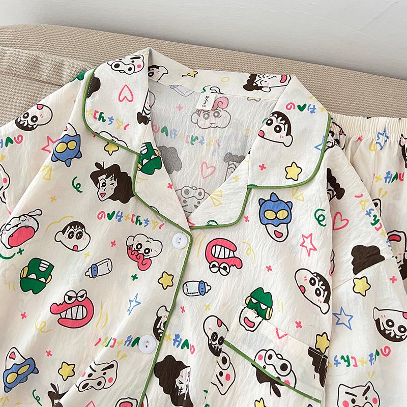 Plus Size Cloud Cotton Pajama Set: Short Sleeve & Shorts with Loose Cardigan