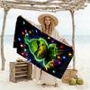 Christmas Grinch Dog Beach towel for beach travel Foldable Picnic mat, yoga & fitness, camping blanket Vibrant Pattern Spiritual Gift